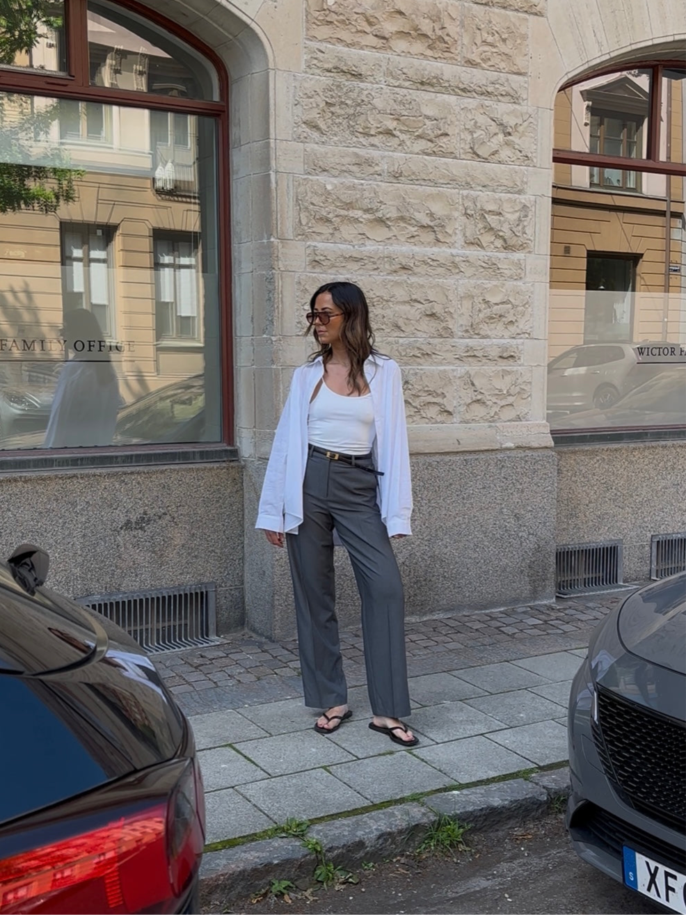 VISIFFE Trousers - Dark Grey Melange